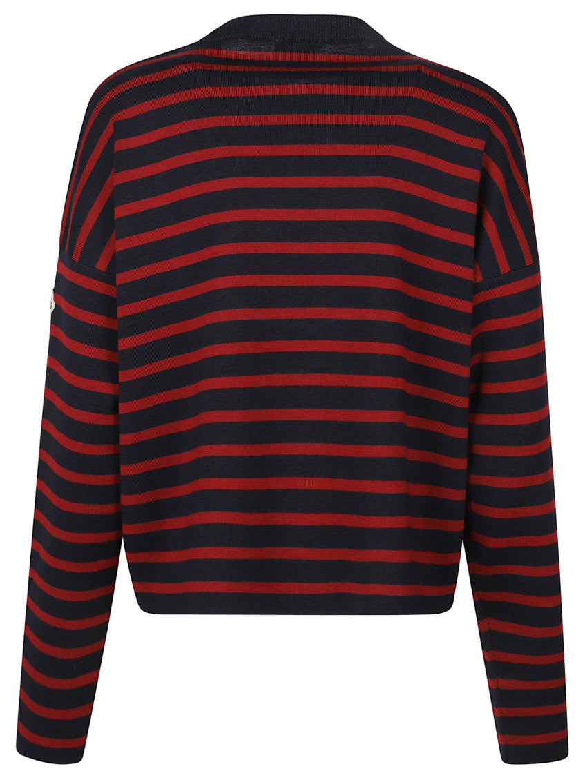 Blue Red Striped Sweater 2