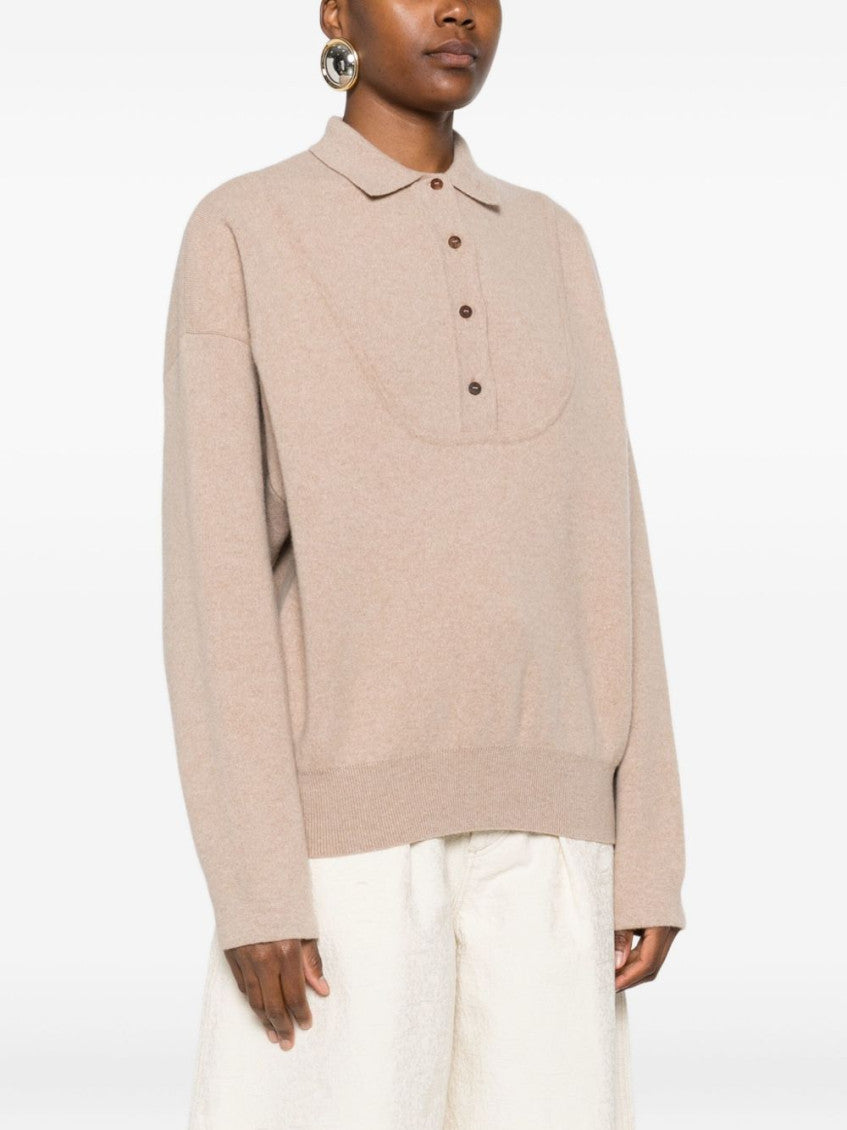 Beige Polo Sweater 2