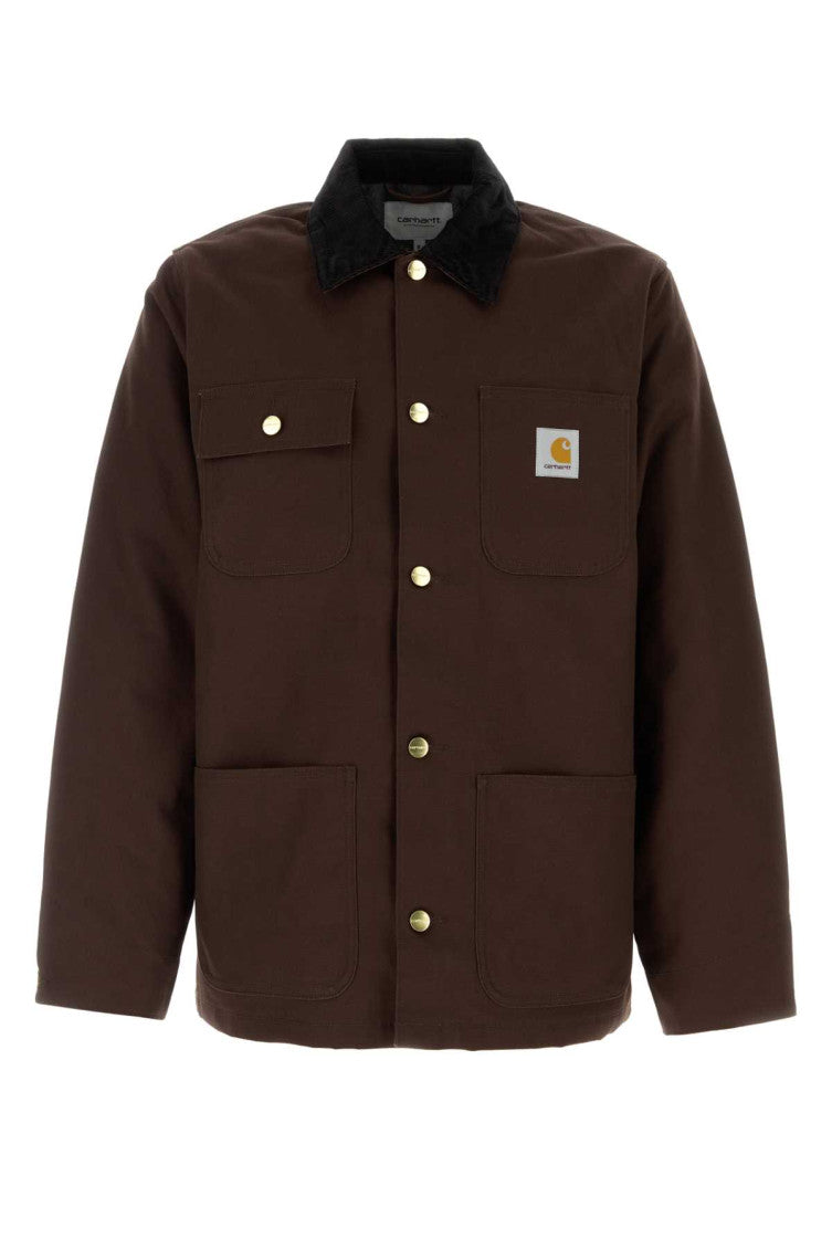 Brown Logo Corduroy Collar Jacket 1