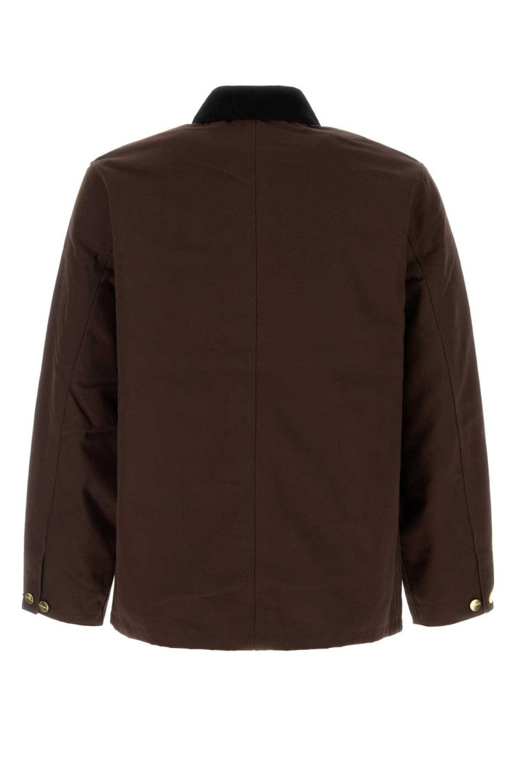 Brown Logo Corduroy Collar Jacket 2