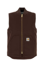 Brown Sleeveless Logo Vest 1