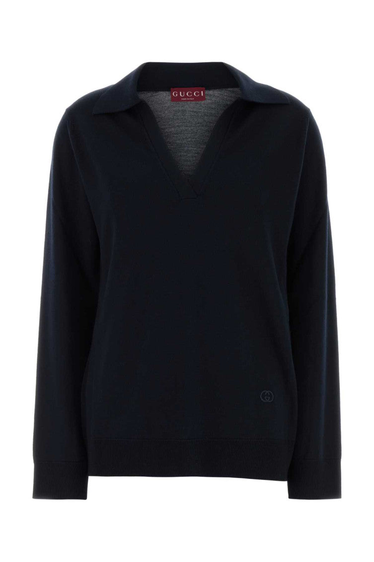Navy Blue Polo Sweater 1