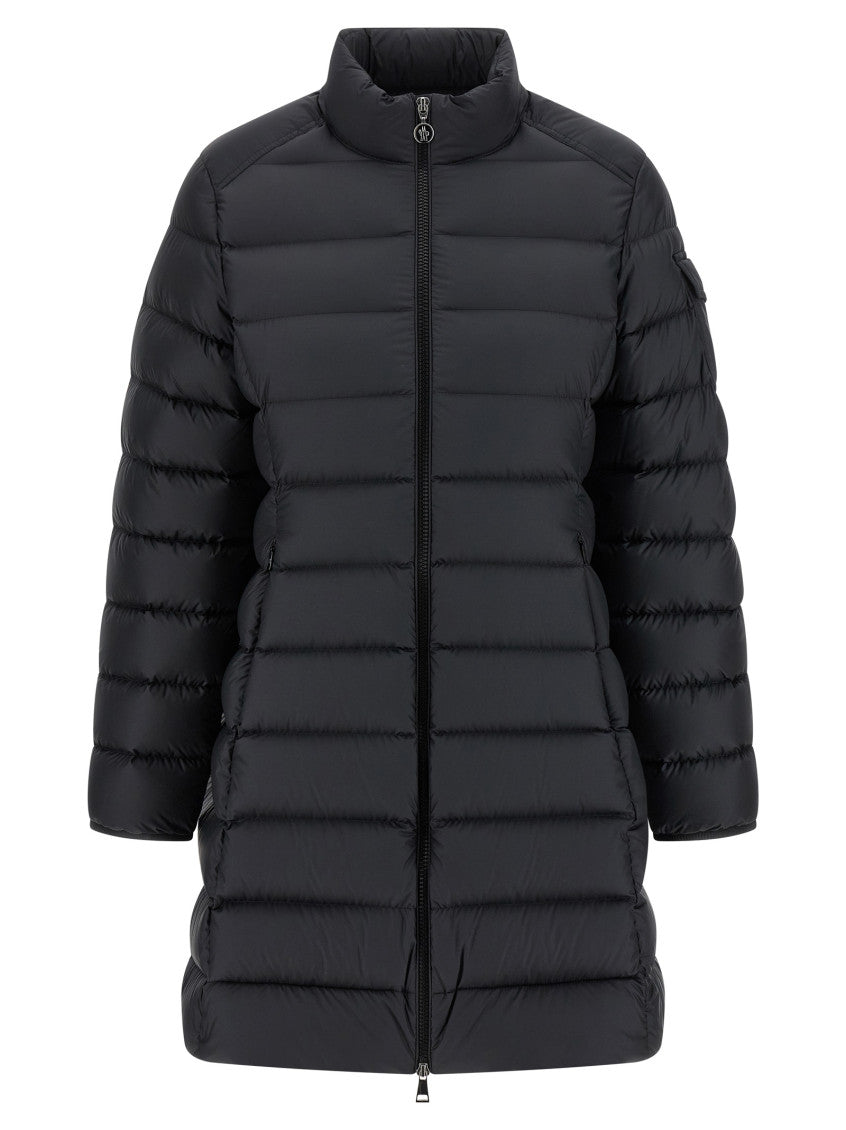 Black Quilted Logo Jacket 1