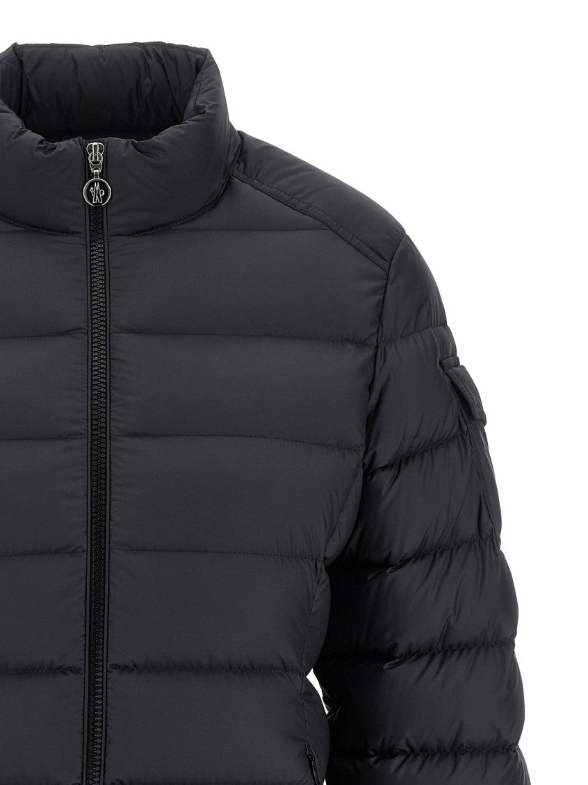 Black Quilted Logo Jacket 3