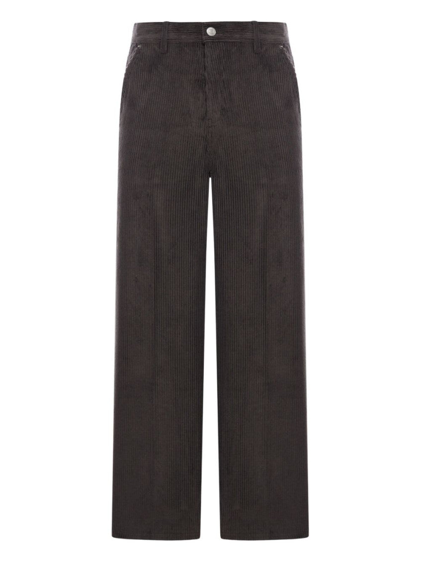Dark Grey Cotton Large Fit Pant 1
