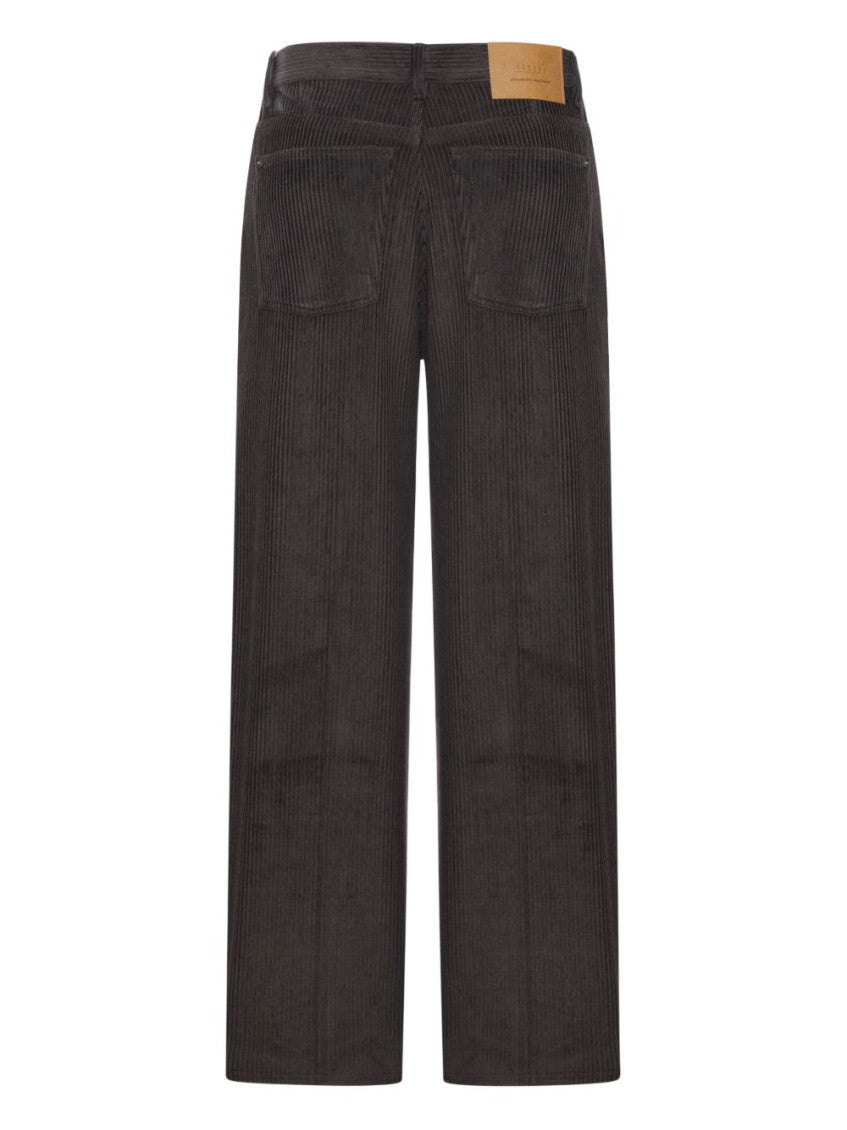 Dark Grey Cotton Large Fit Pant 2