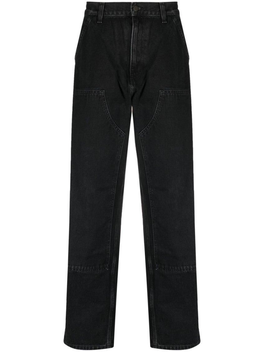 Black Double Knee denim jeans 1