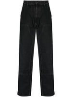 Black Double Knee denim jeans 1