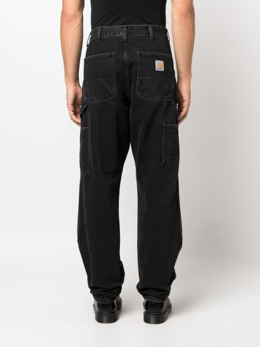 Black Double Knee denim jeans 3