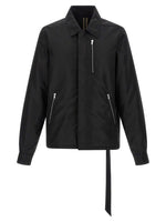 Black Zip-Front Shirt Jacket 1