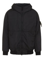 Black Hooded Blouson Jacket 1