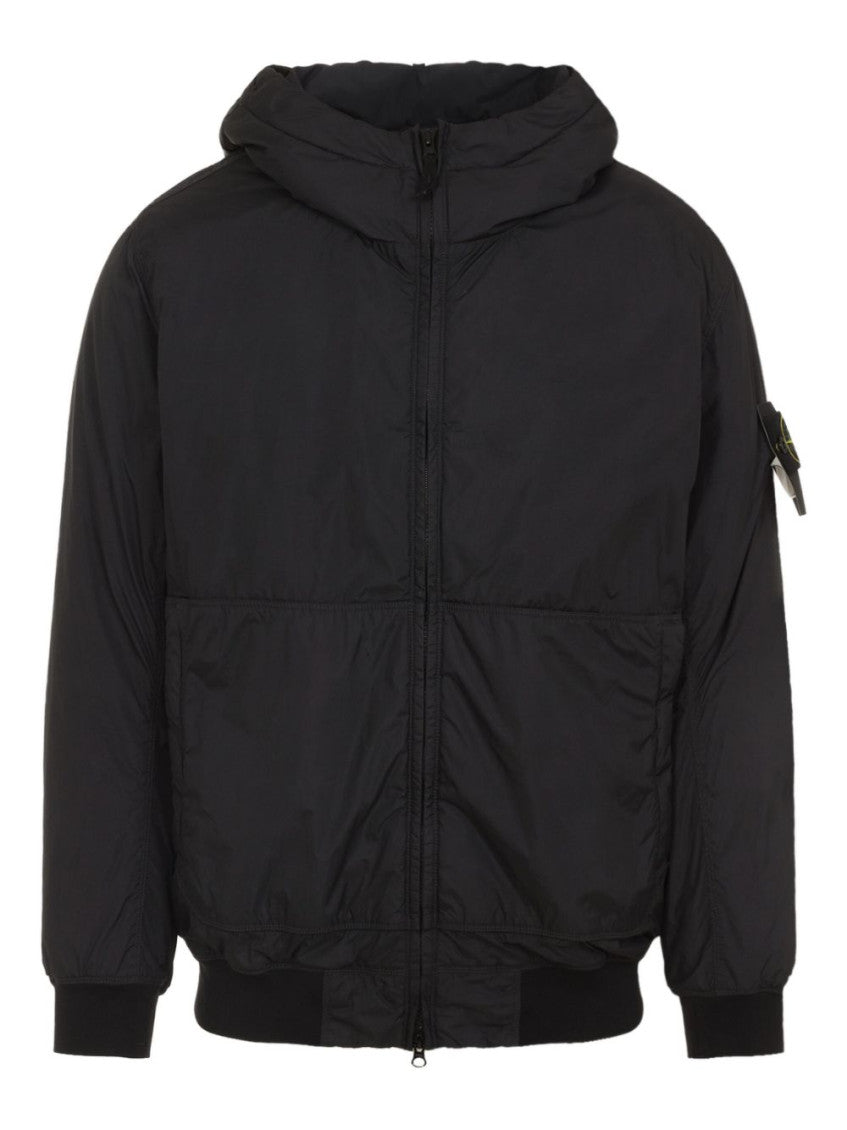 Black Hooded Blouson Jacket 2