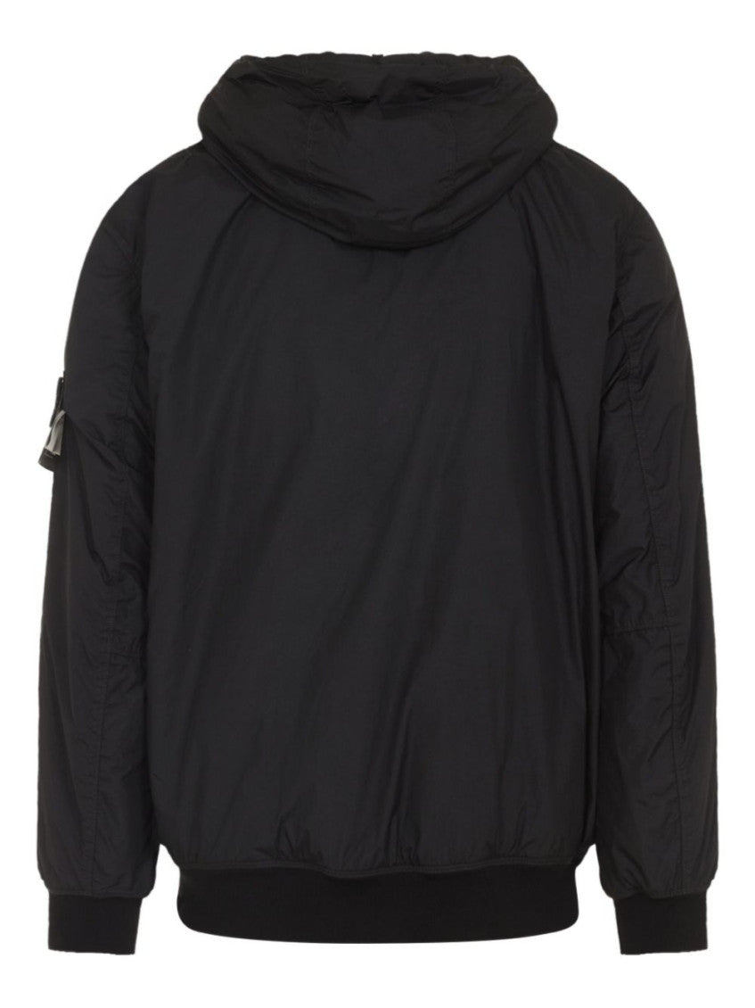 Black Hooded Blouson Jacket 5