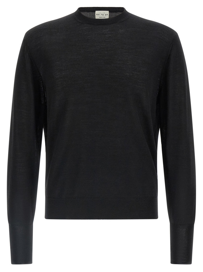 Black Extrafine Mesh Sweater 1