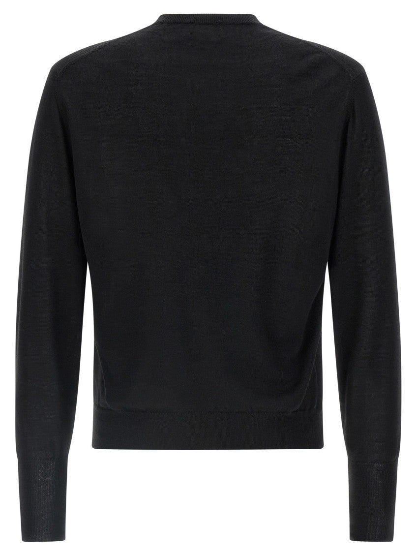 Black Extrafine Mesh Sweater 2