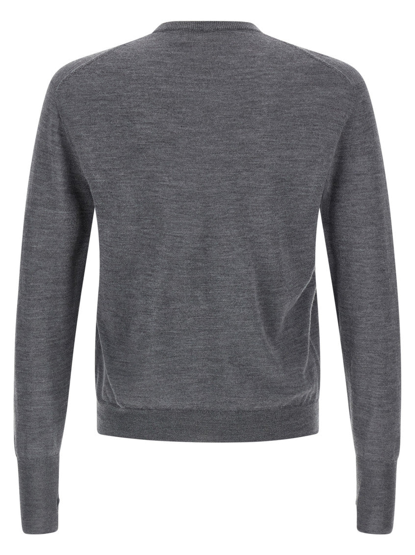 Grey Extrafine Mesh Sweater 2