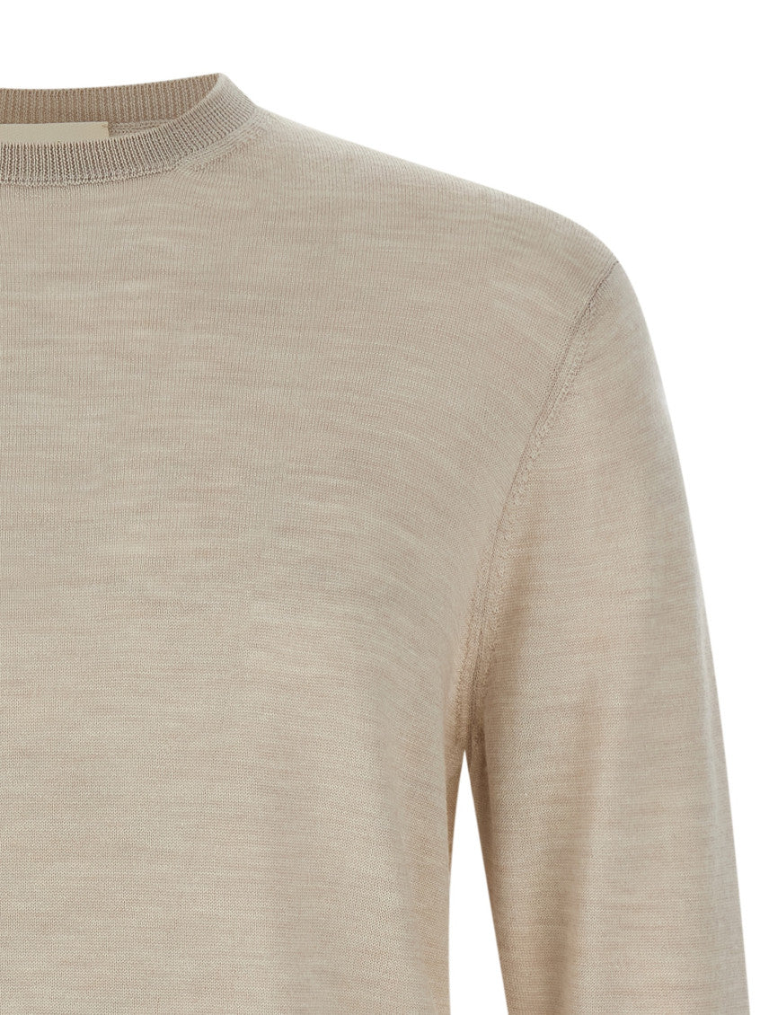 Beige Wool And Silk Sweater 3