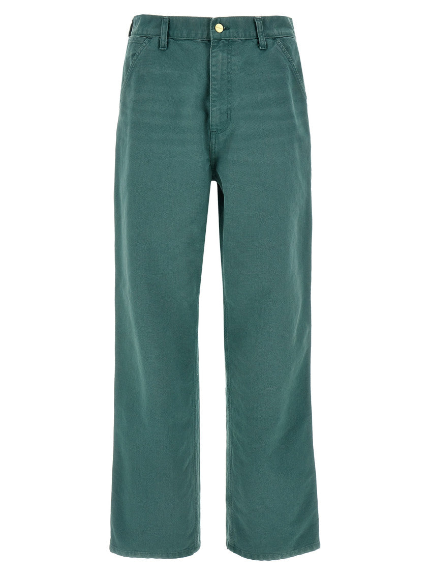 Green 'Single Knee' pants 1