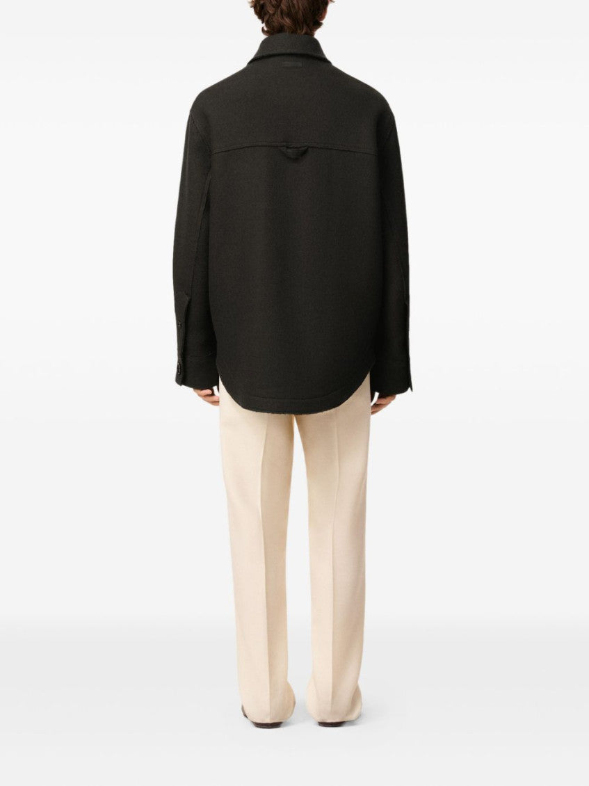 Dark Grey Wool Buttoned Jacket 5