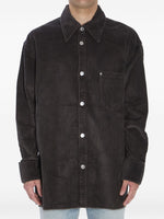 Grey Corduroy Patch Pocket Overshirt 1