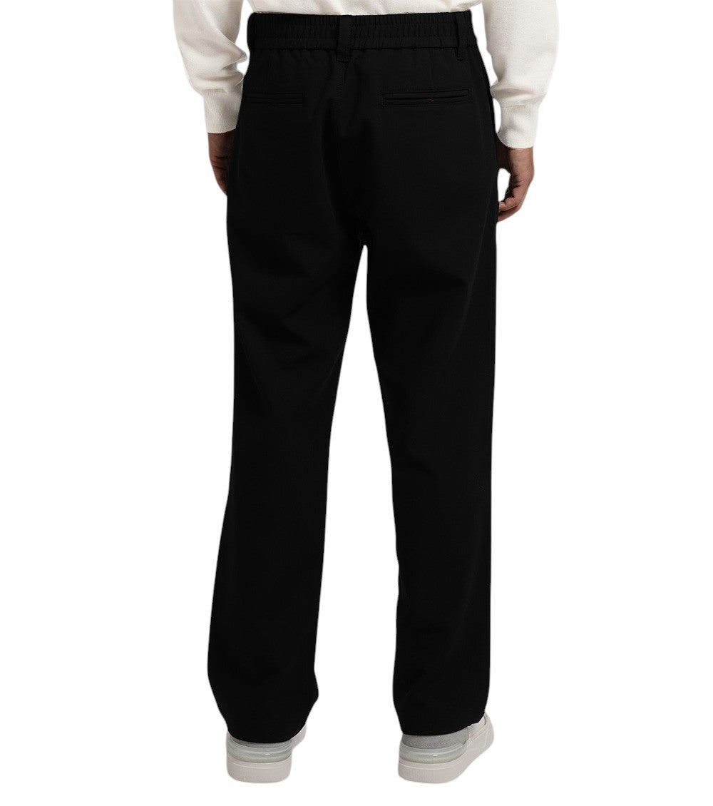 Black Flat Front Trousers 3