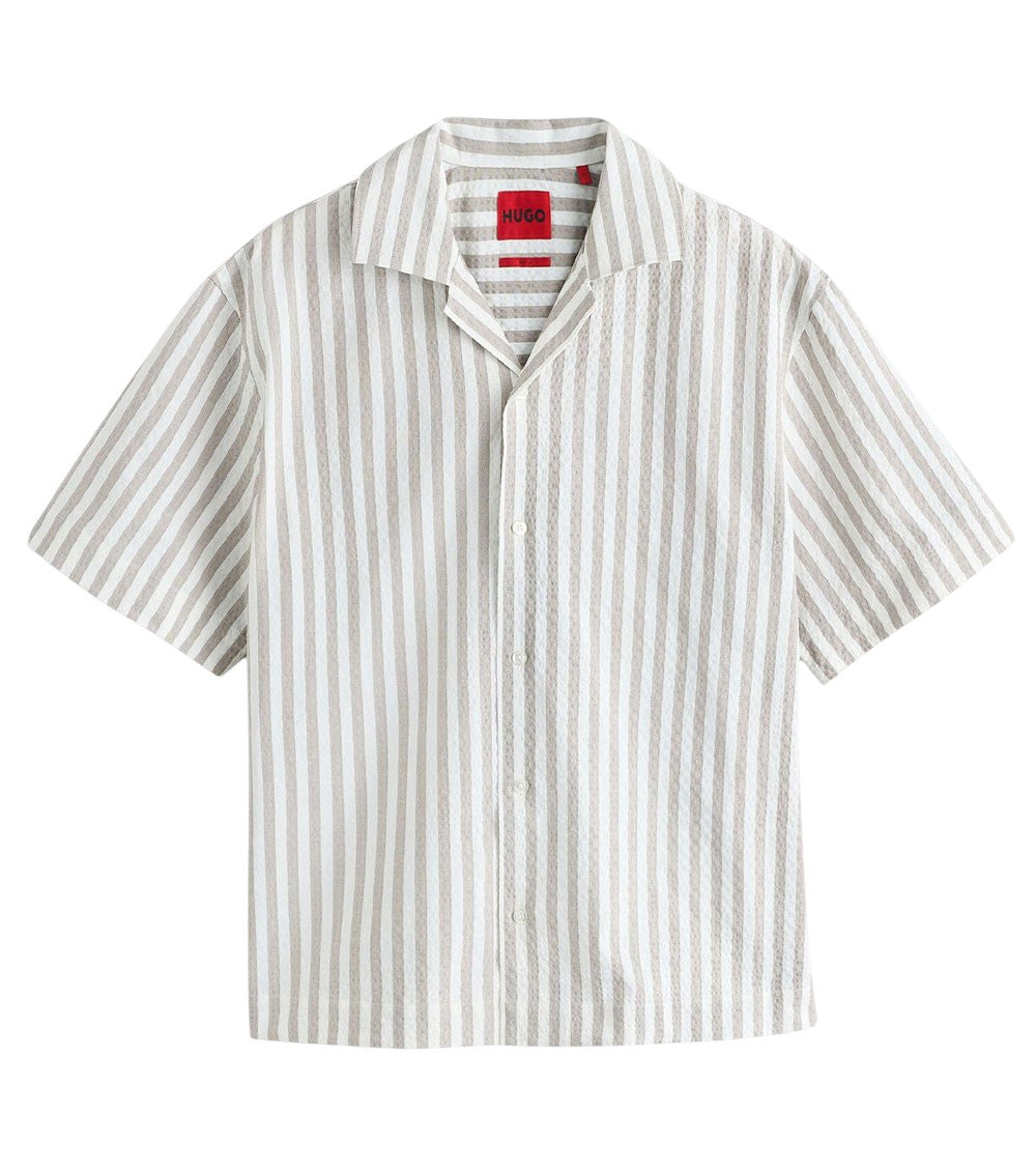 White Regular Stripes Shirt 1