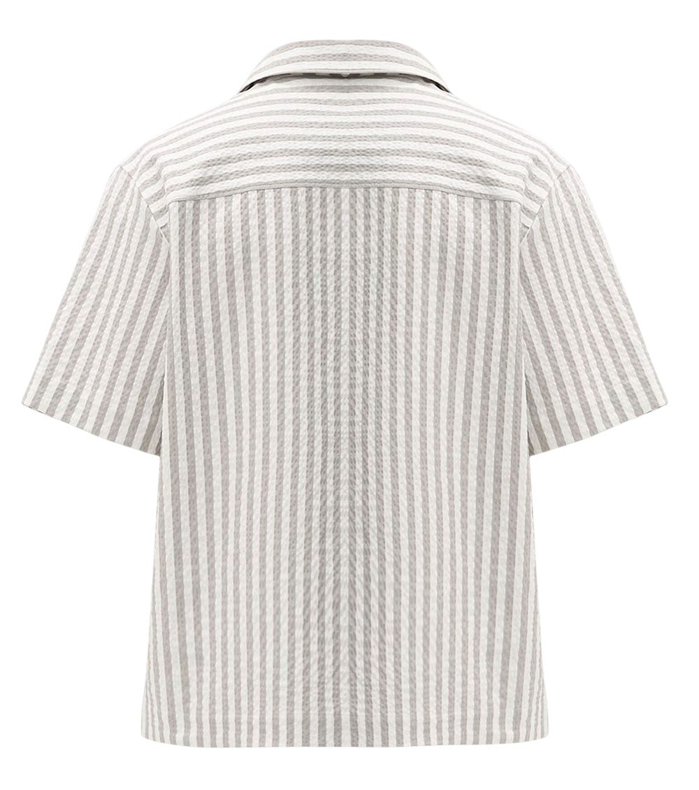 White Regular Stripes Shirt 2