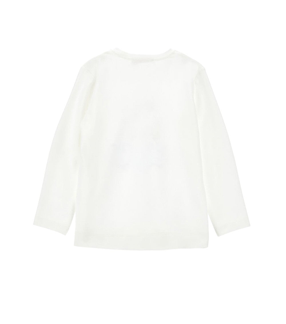 Girls White Graphic Sweater 2
