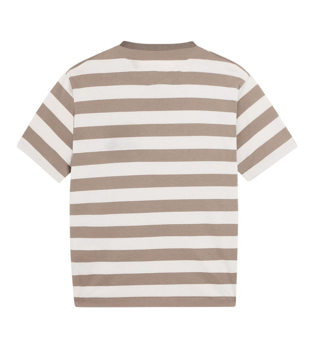 Beige Crew Neck T-Shirt 2