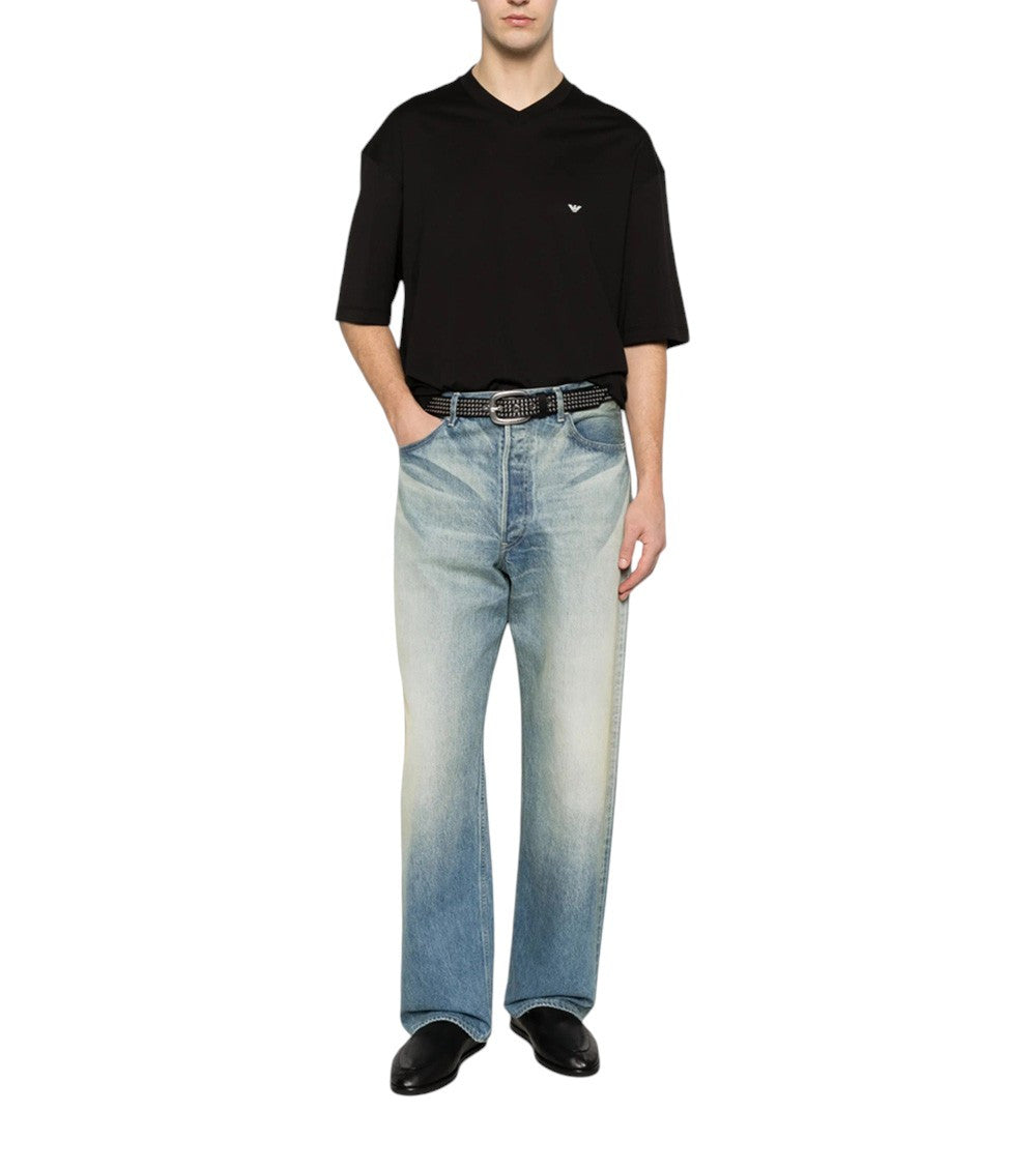Black V Neck T-Shirt 1