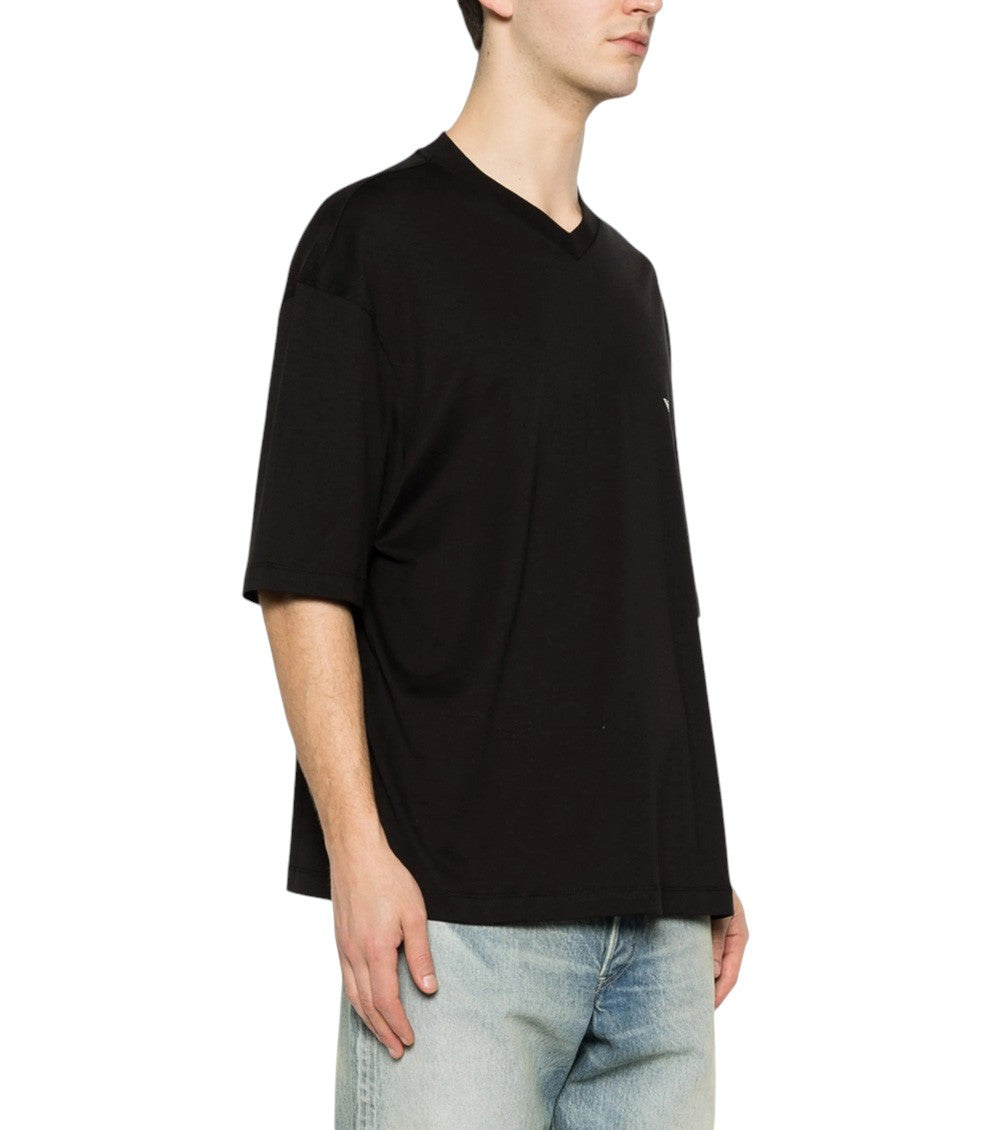 Black V Neck T-Shirt 2