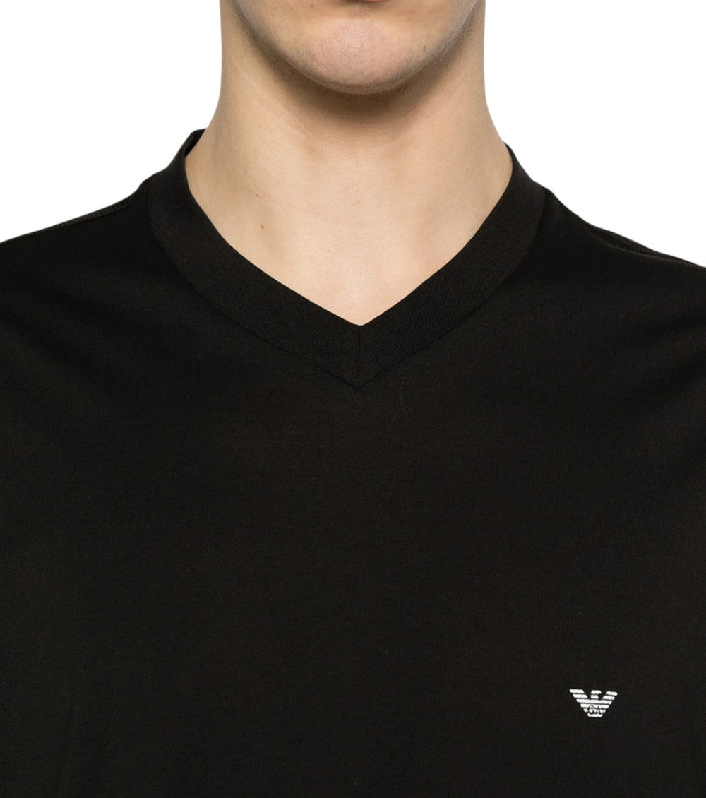 Black V Neck T-Shirt 4