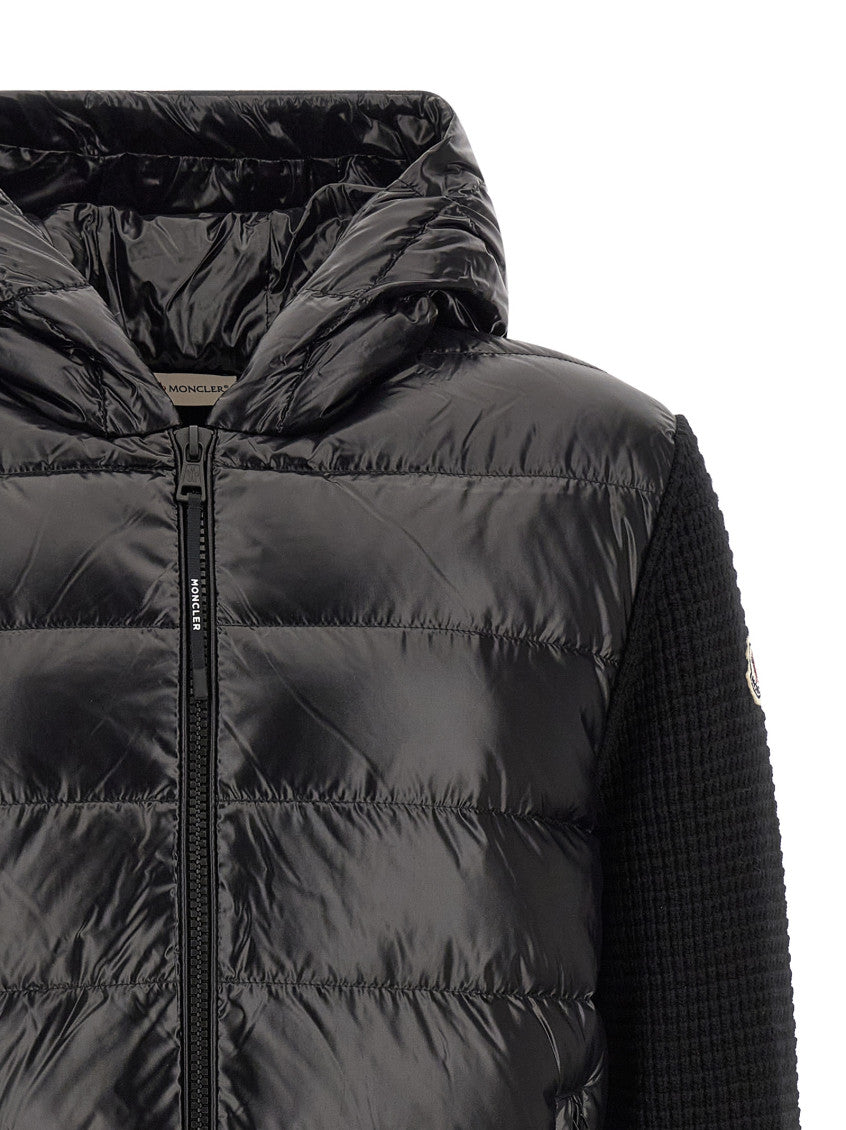 Black Quilted Hood Jacket 3