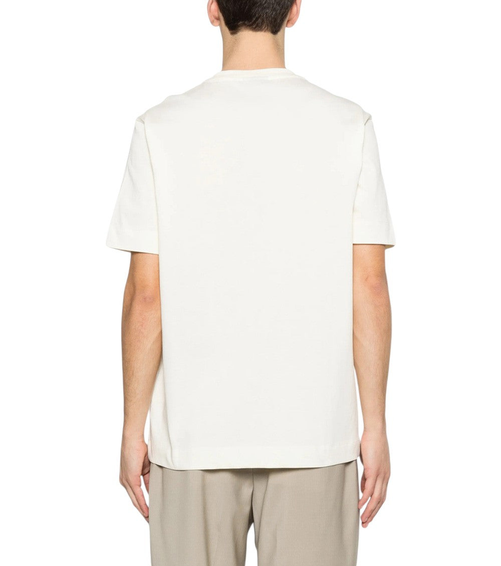White Crew Neck T-Shirt 2
