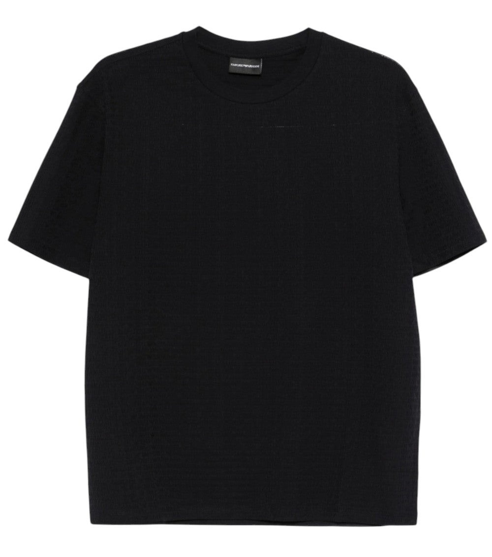 Black Regular Textured T-Shirt 1