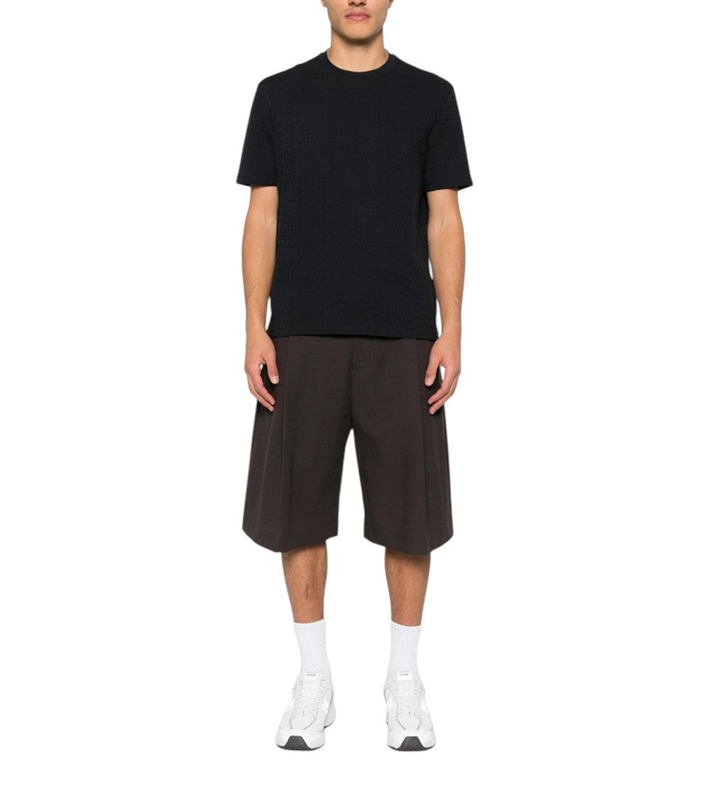 Black Regular Textured T-Shirt 3