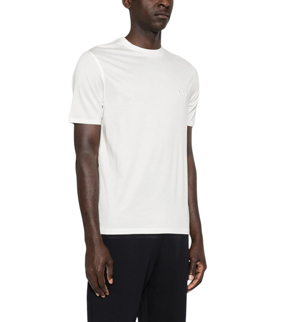 White Crew Neck T-Shirt 3