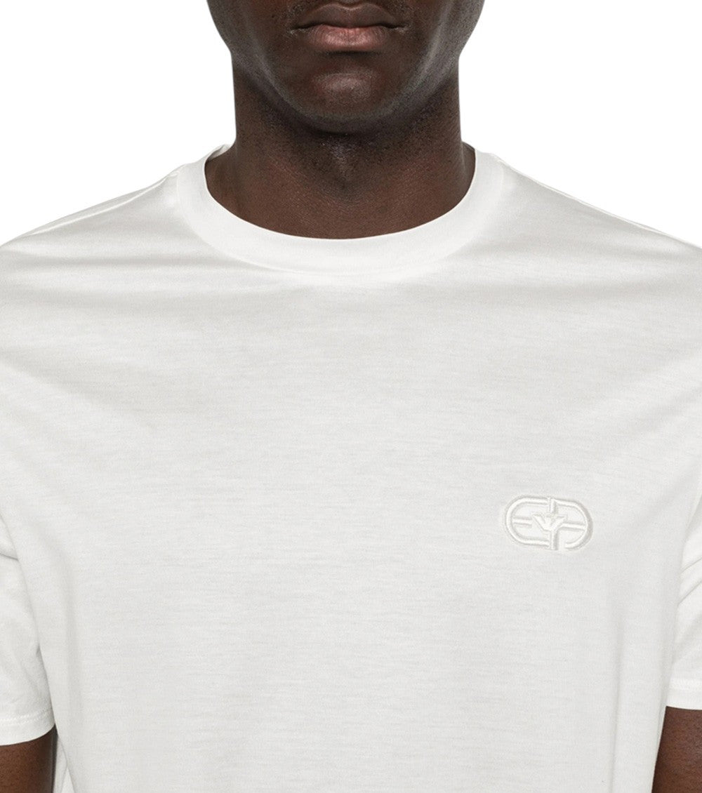 White Crew Neck T-Shirt 4