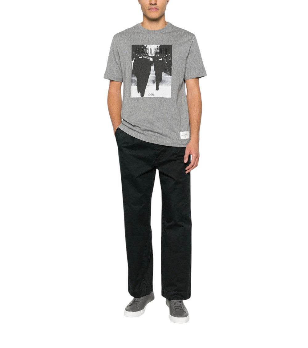 Grey Graphic Regular T-Shirt 3