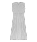 Off White Crew Neck Midi Dress 1