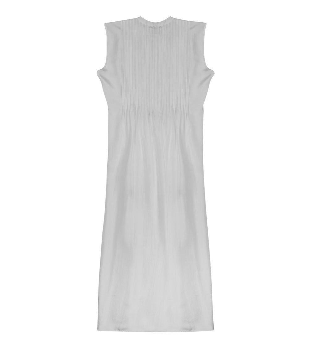 Off White Crew Neck Midi Dress 2