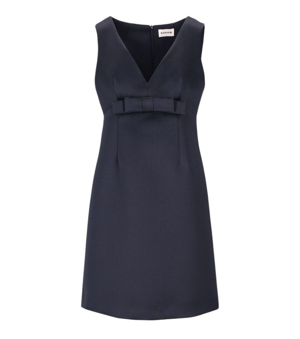 Blue V Neck Mini Dress 1