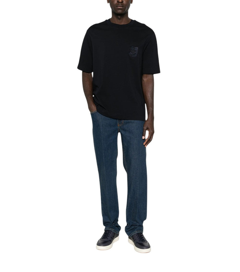 Black Crew Neck T-Shirt 2
