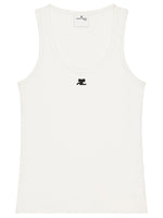 White Solid Scoop Neck Top 1