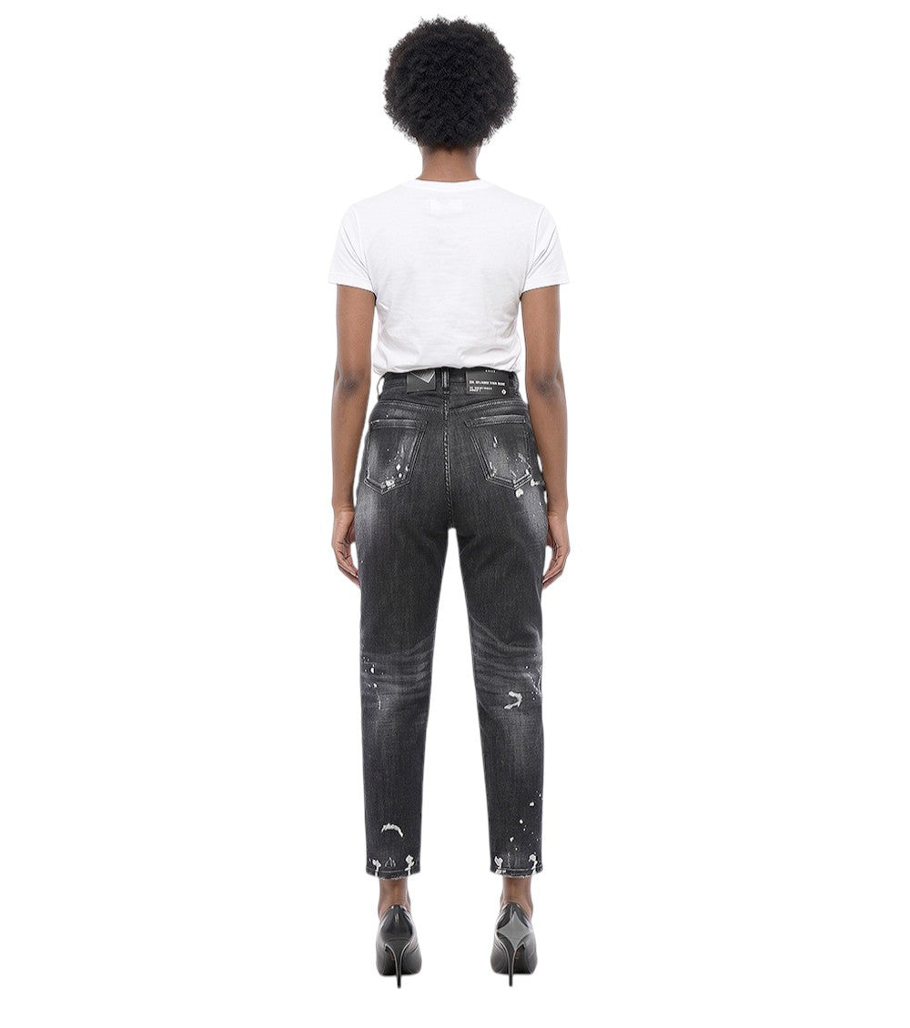 Black Straight High Rise Jeans 2