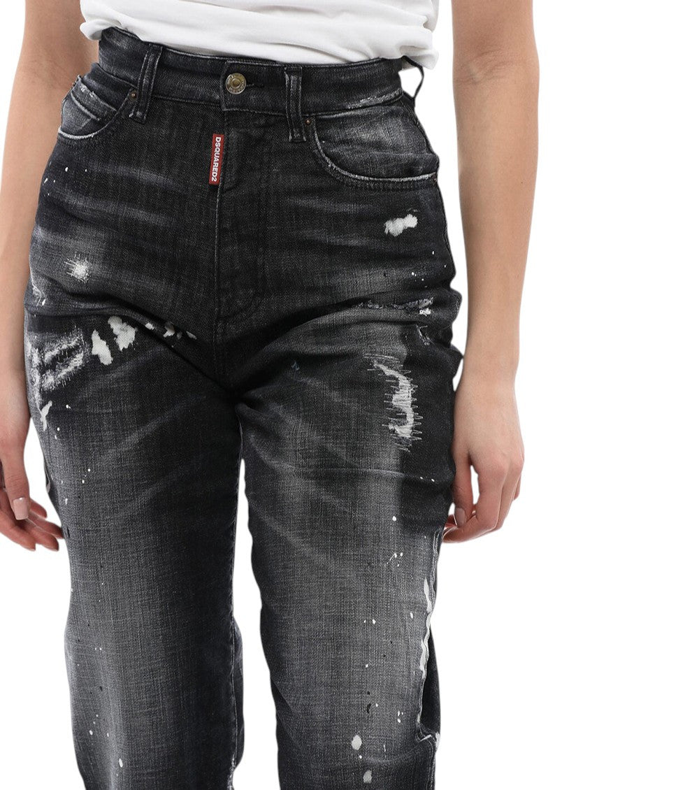 Black Straight High Rise Jeans 3