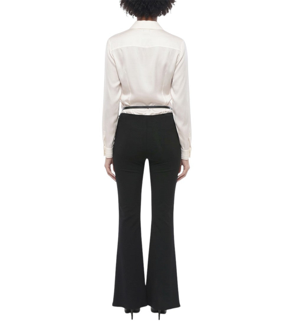 Black Bootcut Flat Front Pants 2