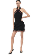 Black Halter Neck Mini Dress 1