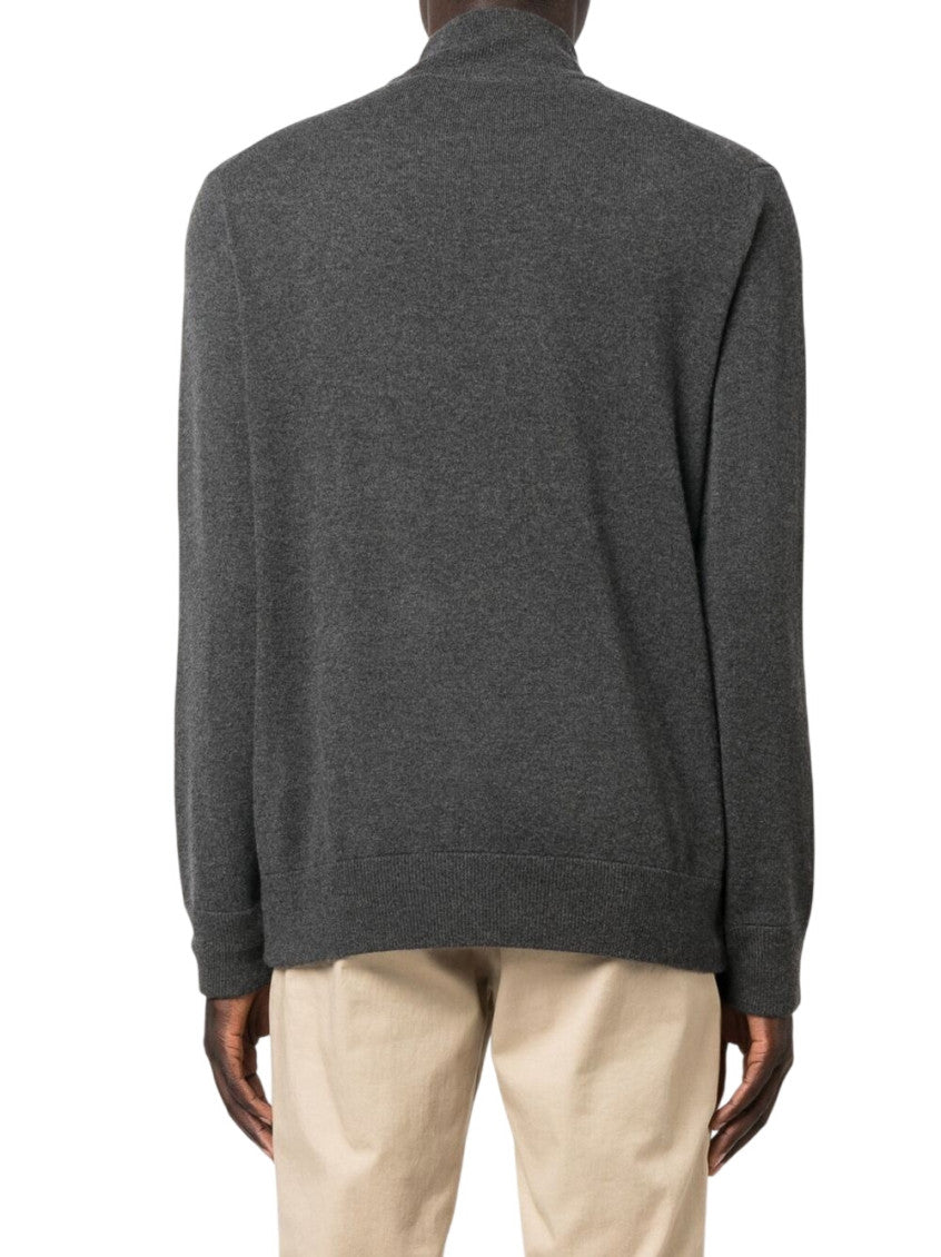Dark Grey Knitted Cardigan 2
