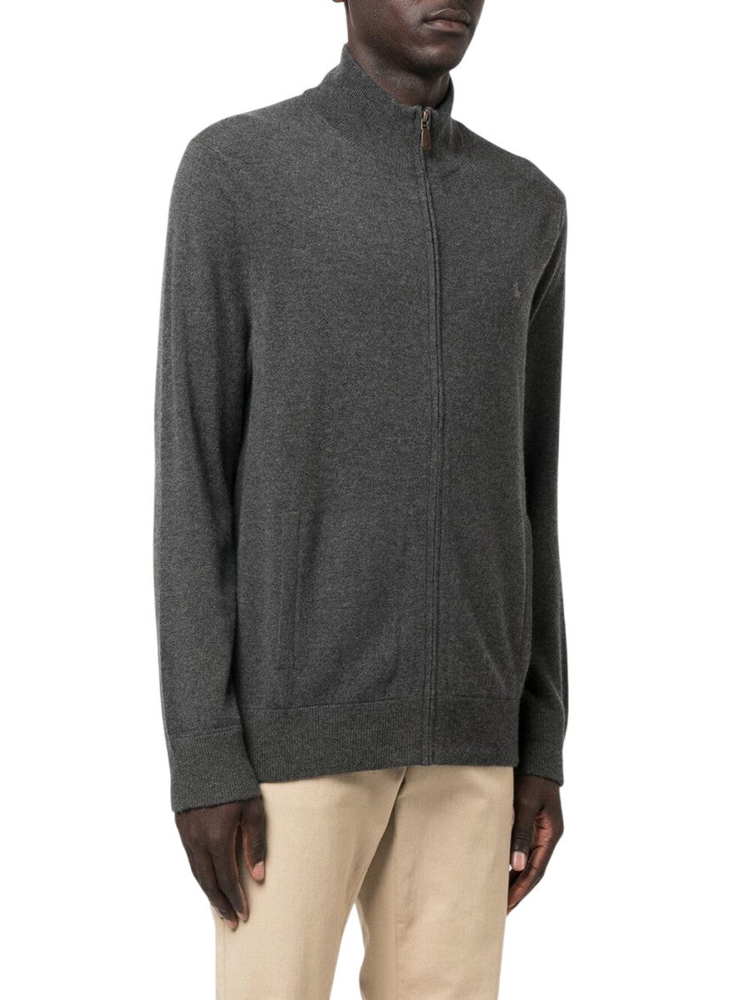 Dark Grey Knitted Cardigan 3